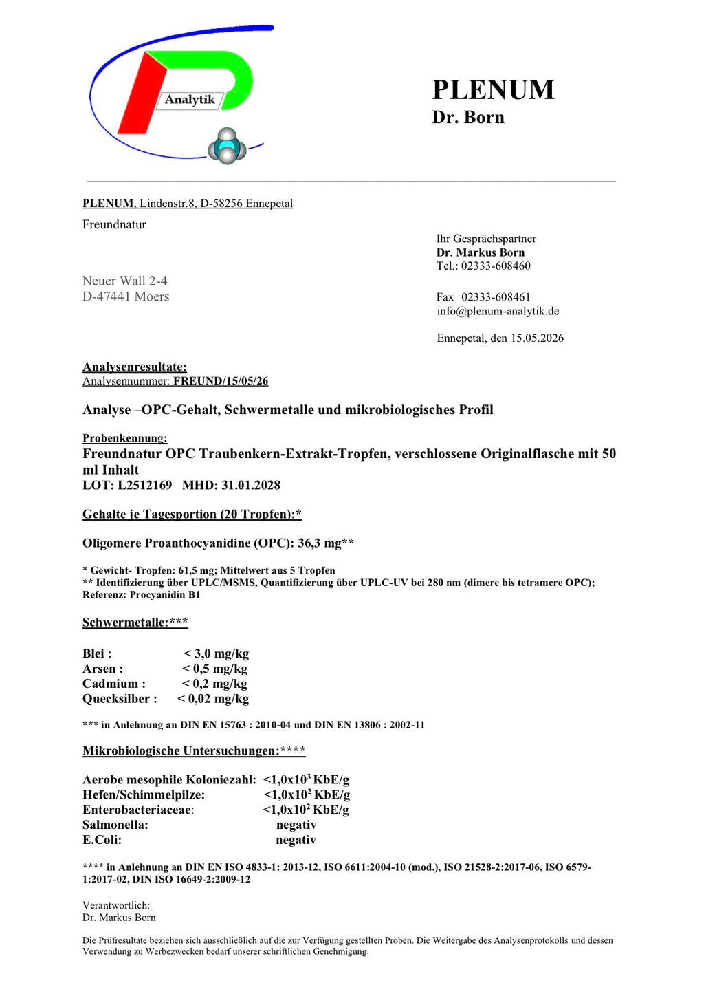Traubenkernextrakt OPC