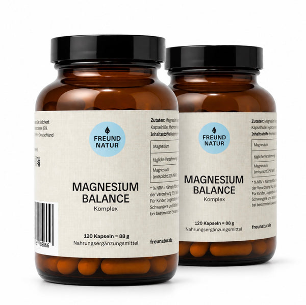 Magnesium Kapseln Bisglycinat & Malat – Doppelpack (2 × 120 Kapseln)