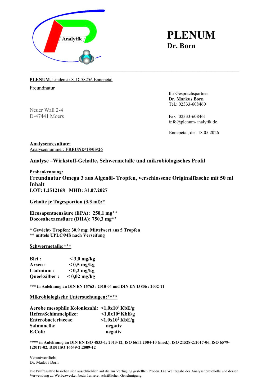 Omega 3 aus Algenöl
