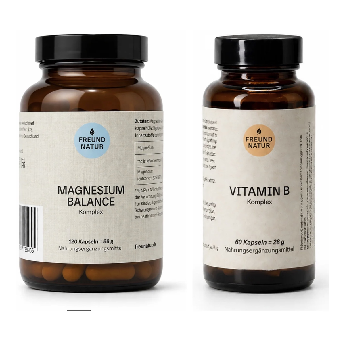 Magnesium & Vitamin B Set – einheitliches quadratisches Hauptbild